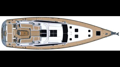 Jeanneau 58: Deck layout Jeanneau 58: Deck layout