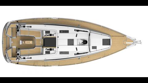 Jeanneau Sun Odyssey 41 DS : plan de pont Jeanneau Sun Odyssey 41 DS : plan de pont