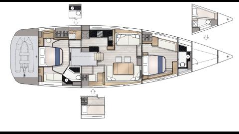Jeanneau Yacht 65 : 2 cabins (or 3) 2 heads (or 3) Jeanneau Yacht 65 : 2 cabins (or 3) 2 heads (or 3)