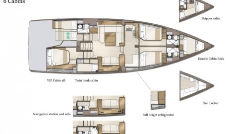 Jeanneau Yacht 60': 6 cabin version Jeanneau Yacht 60': 6 cabin version