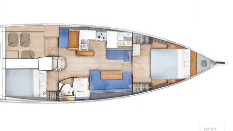 Jeanneau 410 Sun Odyssey 410: Boat layout 2 cabins, 1 head Jeanneau 410 Sun Odyssey 410: Boat layout 2 cabins, 1 head