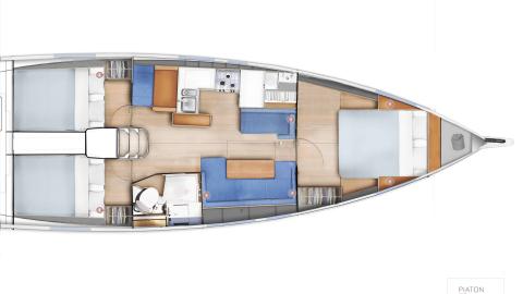 Jeanneau 410 Sun Odyssey 410: Boat layout 3 cabins, 1 head Jeanneau 410 Sun Odyssey 410: Boat layout 3 cabins, 1 head