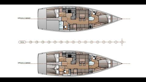 Layout plan 2 cabins version of J 45 Layout plan 2 cabins version of J 45