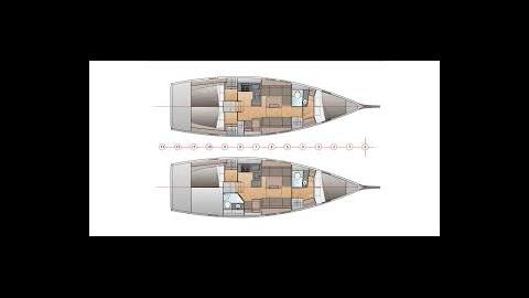 J 40 layout: 2 or 3 cabin version J 40 layout: 2 or 3 cabin version