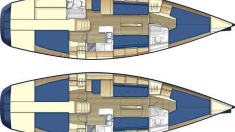 J-Boats - J-Composites J 133 : plans d'aménagement 2 et 3 cabines J-Boats - J-Composites J 133 : plans d'aménagement 2 et 3 cabines