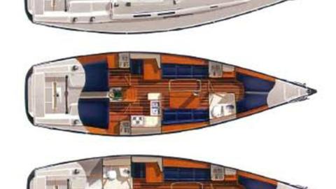 J-Boats - J-Composites J 122 E : plan de pont et plans d'aménagement J-Boats - J-Composites J 122 E : plan de pont et plans d'aménagement