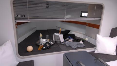 RM Yachts RM 1060: forward bed seen from the saloon RM Yachts RM 1060: forward bed seen from the saloon