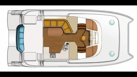 Fountaine Pajot Motor Yachts Summerland 40 LC : plan d'améngement deck et fly-bridge Fountaine Pajot Motor Yachts Summerland 40 LC : plan d'améngement deck et fly-bridge
