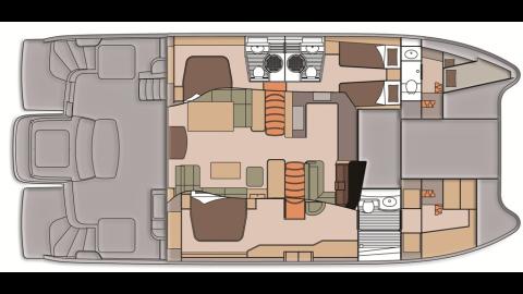 Fountaine Pajot MY 55: boat layout Fountaine Pajot MY 55: boat layout