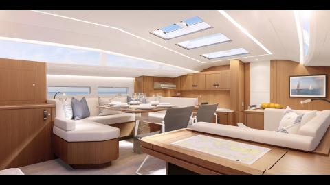 Jeanneau Yacht 60 : Saloon general view Jeanneau Yacht 60 : Saloon general view