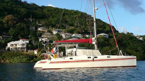 Gerard Danson design :At anchor in the Caribbean