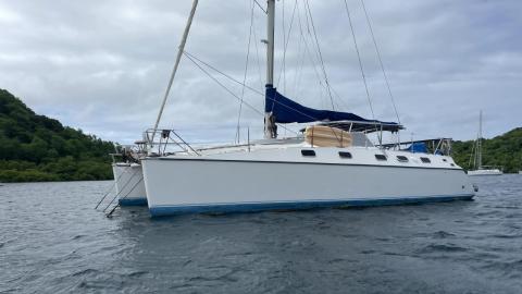 Jeantot Marine Privilege 12M : At anchor in Martinique