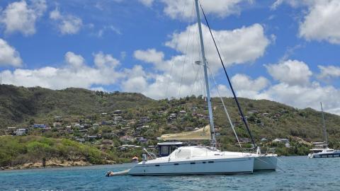 Alliaura Marine Privilège 495 : At anchor in  Martinique