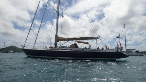 Nautor's Swan 68 : At anchor in Martinique