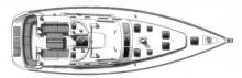 Oceanis 473 Clipper : Deck layout