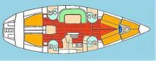 Sun Odyssey 51 : Boat layout