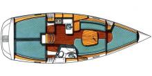 Oceanis 331 Clipper: Boat layout