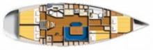 Boat layout - Poncin Yachts Harmony 42, Used (2007) - British Virgin Islands (B.V.I) (Ref 57)