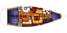 Sun Odyssey 43: Boat layout