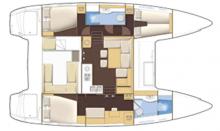 Lagoon 400 3 cabines : Boat layout
