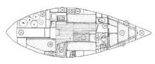 Sun Liberty 34 : Boat layout