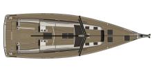 Dufour 520 Grand-Large : Deck layout Dufour 520 Grand-Large : Deck layout
