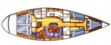 Dufour 50 classic : Boat layout Dufour 50 classic : Boat layout