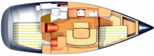 Dufour 365 Grand Large: Boat layout