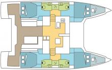 Nautitech 46 Open: Boat layout
