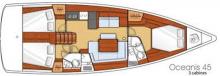 Oceanis 45 : Boat layout