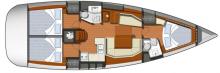 Sun Odyssey 42i: Boat layout