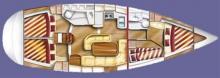 Gib Sea 43: Boat layout