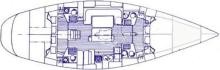Oceanis 500 : Boat layout