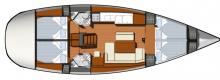 Sun Odyssey 44 i : Boat layout