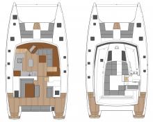 Saba 50 Maestro : Deck and saloon layout