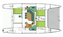 Fountaine Pajot Casamance 44 : Boat layout 