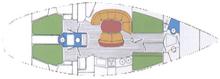 Boat layout - Jeanneau Sun Odyssey 47, Used (1992) - Martinique (Ref 280) Boat layout - Jeanneau Sun Odyssey 47, Used (1992) - Martinique (Ref 280)