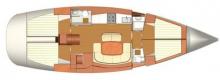 Boat layout - Dufour Yachts Dufour 455 Grand’Large, Used (2007) - Martinique (Ref 290)