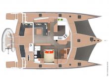 Neel 51 : Cockpit and Galley layout