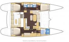 Lagoon 440 three cabins : Boat layout