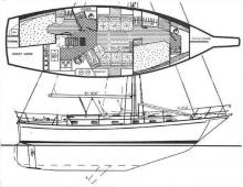Island Packet 38 : Boat layout