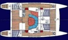 Boat layout - Sud Composite Grand Sud 42, Used (1996) - France (Ref 298)