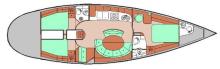 Boat layout - Beneteau First 53F5, Used (1995) - France (Ref 110)