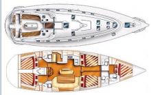 Deck and boat layout - Dufour Yachts Gib'Sea 51, Used (2004) - Martinique (Ref 129)