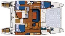 Boat layout - Catana Catana 431, Used (2002) - Caribbean (Ref 132)