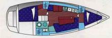 Boat layout - Alubat Ovni 345, Used (2000) - France (Ref 146)