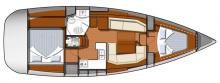 Deck layout - Jeanneau Sun Odyssey 39 DS, Used (2007) - Martinique (Ref 324)