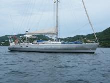 At anchor in Martinique - Leguen-Hemidy Lévrier des Mers 14 m, Used (1991) - Martinique (Ref 181)