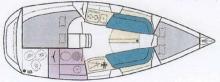 Boat layout - Gibert Marine Gib' Sea 302, Used (1995) - Martinique (Ref 406)