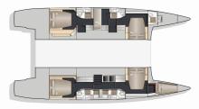 Boat layout - Nautitech Nautitech 542, Used (2011) - France (Ref 407)